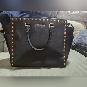 Michael Kors Large black Studded Selma